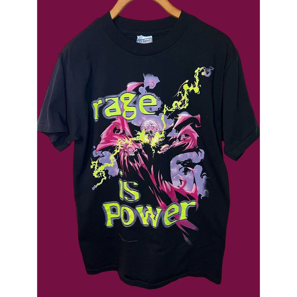 VTG 90s 1997 Spawn Rage is Power Todd Mcfarlane T Shirt Comic Lee Sz M